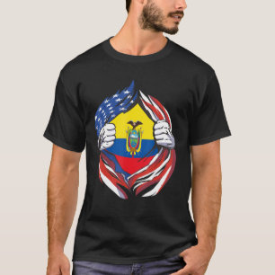 Camiseta Equador: Bandeira Americana Orgulhosa Do Meu Heran