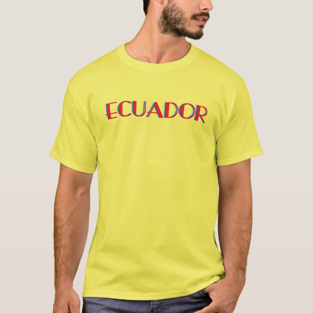 Camiseta Equador: Bandeira dos amantes da Copa do Mundo Equ (Frente)