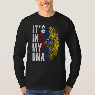 Camiseta Equador Está No Meu DNA Equador Impressão Digital