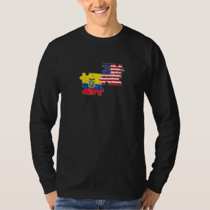 Camiseta Equador EUA Bandeira Americano Equatoriano  