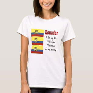 Camiseta Equador-lealdade a meus t-shirt do país