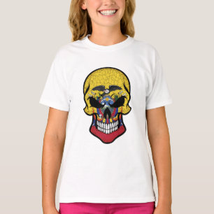 Camiseta Equador - Sinalizador do crânio sorridente