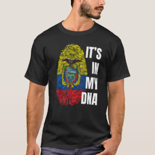 Camiseta Equador - Sinalizador equatoriano Dna Fingerprint
