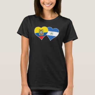 Camiseta Equador Sinalizador Nicarágua Coração Equador Nica