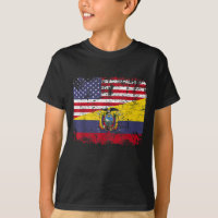 EQUADORIANO ROOTS Half American Flag USA EQUADOR F