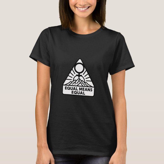Camiseta Equal Means Equal Feminist – Retro Style Equality  (Frente)