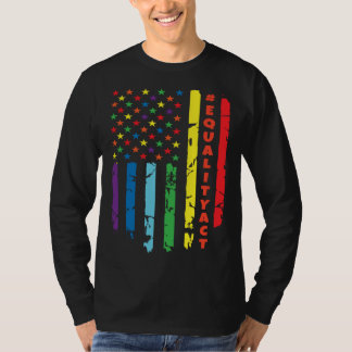 Camiseta Equality Act LGBTQ Rights Distressed Retro Vintage