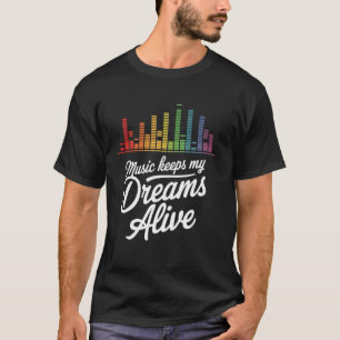 Camiseta Equalizador Gráfico Volume Música Mantém Meus Sonh