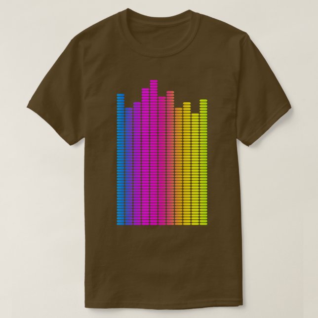 Camiseta Equalizador Rainbow Music Lover Sound Audio Engenh (Frente do Design)