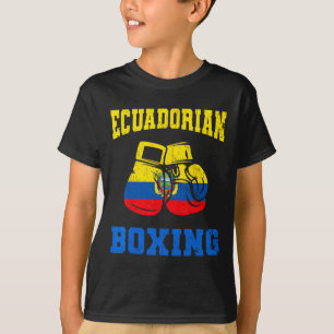 Camiseta Equatoriana Boxando Luvas do Orgulho Equador Boxan
