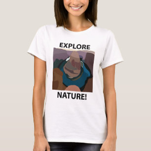 Camiseta Equéstia de ferradura Explorar a lente de ferradur