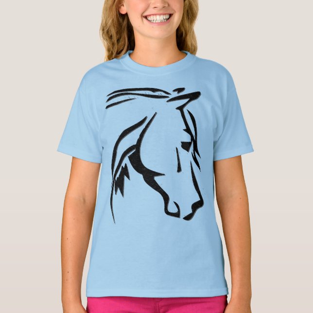Camiseta Equestre - Cabeça de Cavalo - Cavalo (Frente)