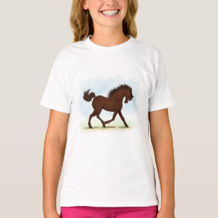 Camiseta Equestre castanho