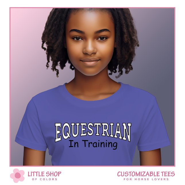 Camiseta Equestre de crianças personalizável em formação (Criador carregado)