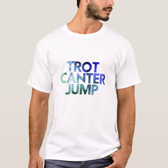 Camiseta Equestrian Horse - Trot Canter Jump - English Ride (Frente)