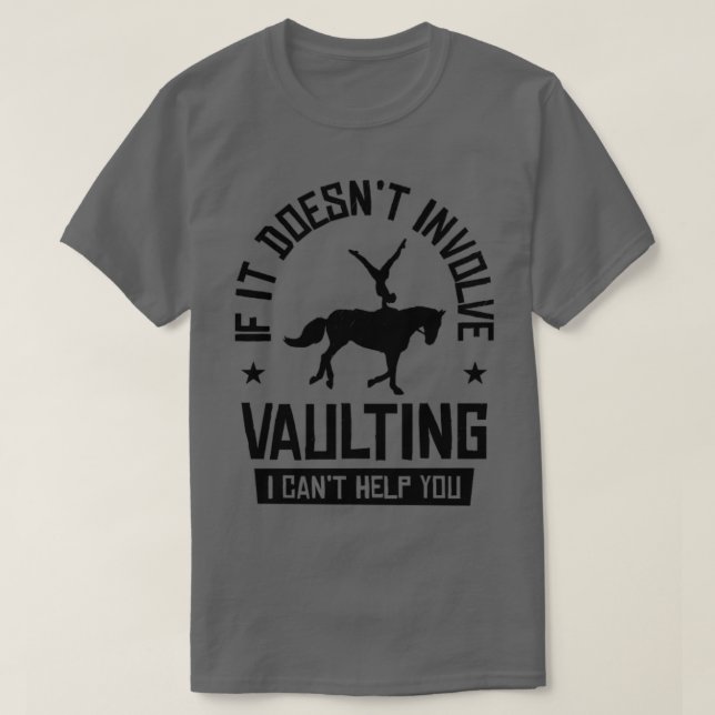 Camiseta Equestrian Horse Vaulting Horseback Andando Acroba (Frente do Design)