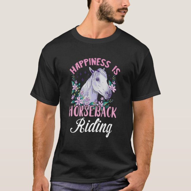Camiseta Equestrian Ridin Horse Feliz Cavalo Equestre (Frente)