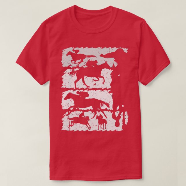 Camiseta Equestrian Silhouette Horse Riding (Frente do Design)