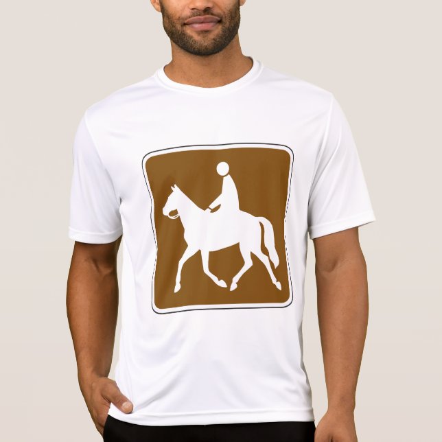 Camiseta Equestrian Trail Riding Horse Silhouette Icon (Frente)