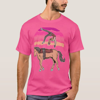 Camiseta Equestrian Vaulting Acrobatics Horse Girl Ri