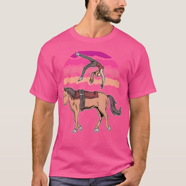 Camiseta Equestrian Vaulting Acrobatics Horse Girl Ri (Frente)