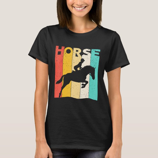 Camiseta Equestrianismo Mulheres Andando Raparigas Cavalas  (Frente)
