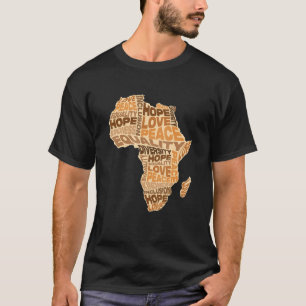 Camiseta Equidade Africana Padrão Melanin Skin Tone África