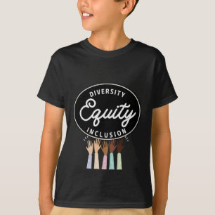 Camiseta Equidade De Diversidade E Vinheta De Inclusão