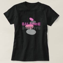 Camiseta Equilibrar cor-de-rosa e cinza