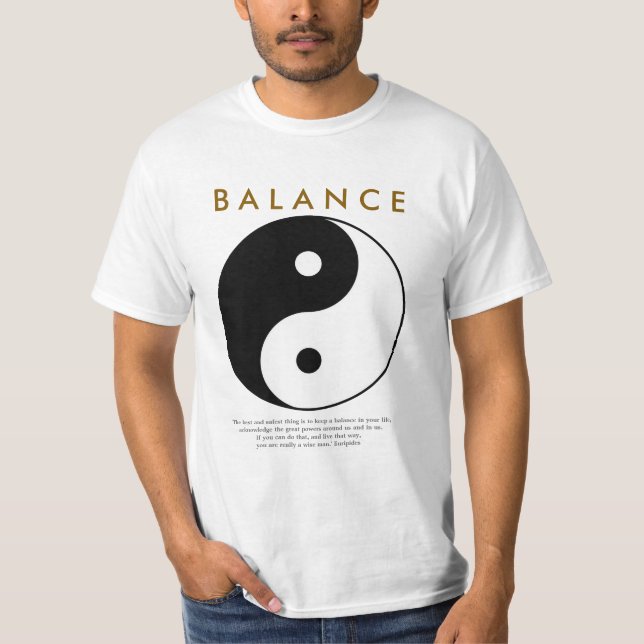 Camiseta Equilibre Yoga Yin Yang com aspas (Frente)