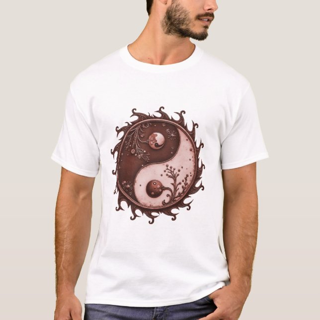 Camiseta Equilíbrio ao Luar – Yin Yang da Luz Eterna.  (Frente)