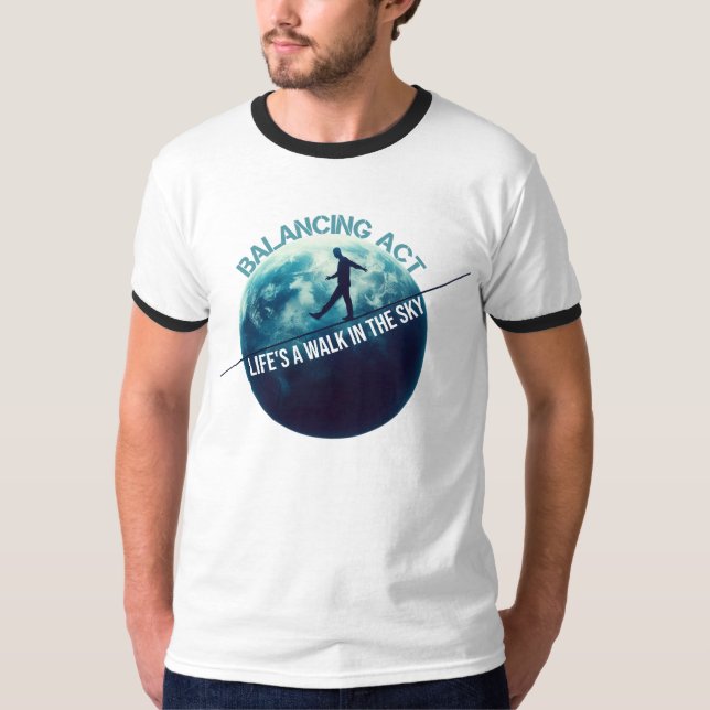 Camiseta Equilíbrio Celestial: Viagem em Encaminhamento da  (Frente)