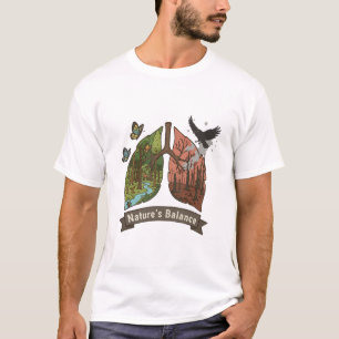 Camiseta Equilíbrio da Natureza Pulmões da Terra Ambienta