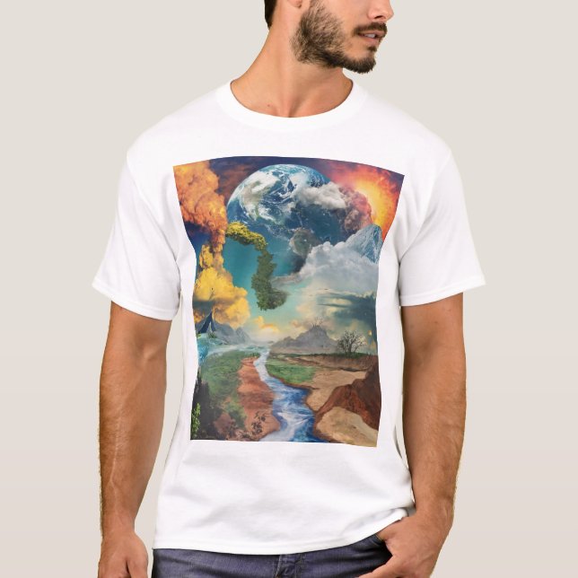 Camiseta Equilíbrio da Natureza: Um apelo à ação climática (Frente)
