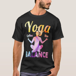 Camiseta Equilíbrio de Cerveja Café Yoga