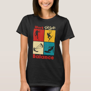 Camiseta Equilíbrio de Kite de Trabalho Estilo de Vida Vint