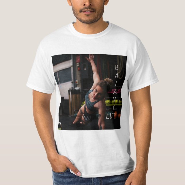 Camiseta Equilíbrio de Yoga de malhação (Frente)
