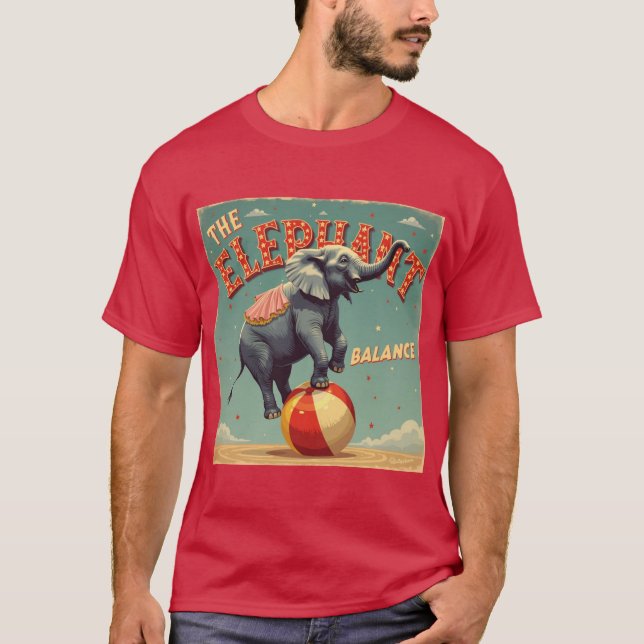 Camiseta Equilíbrio do elefante - Pacífico e Único (Frente)