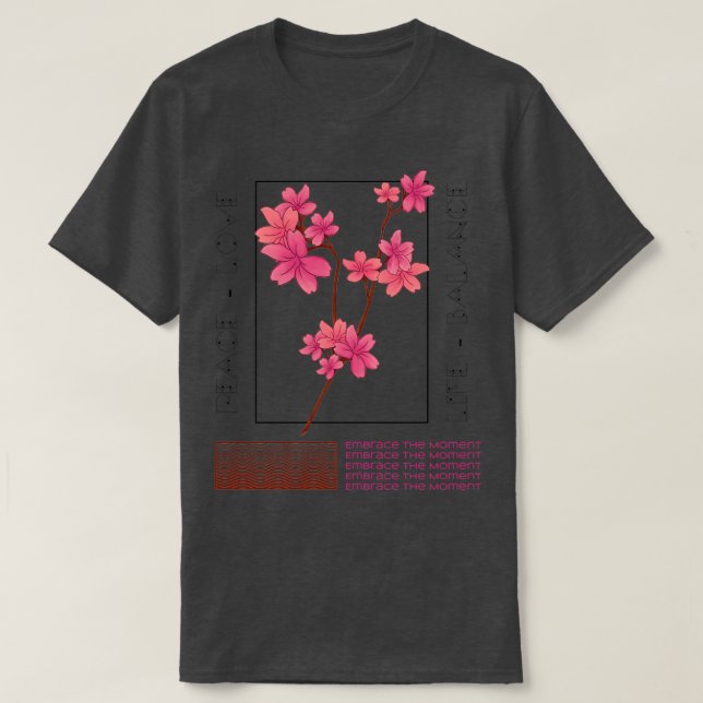 Camiseta Equilíbrio entre a vida e a paz (Frente do Design)