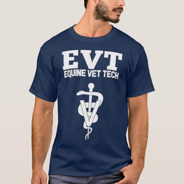 Camiseta Equine Vet Tech Veterinary Medicine EVT (Frente)