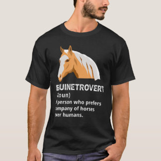 Camiseta Equinetrovertido Prefere Companhia De Cavalos