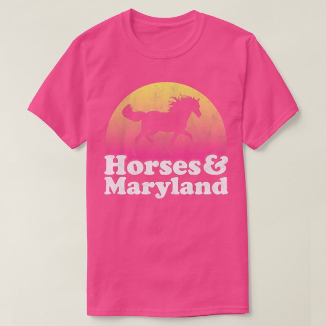 Camiseta Equinos e Maryland Presente para Cavalos Amantes (Frente do Design)