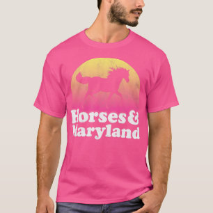 Camiseta Equinos e Maryland Presente para Cavalos Amantes
