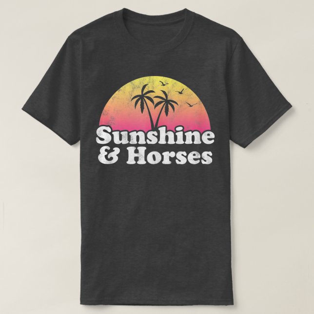 Camiseta Equinos Presentes Sunshine e Hormonas Tanque Super (Frente do Design)