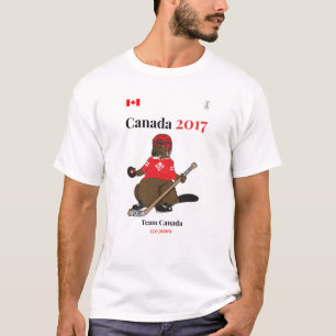 Camiseta Equipa de hóquei Canadá do castor de Canadá 150