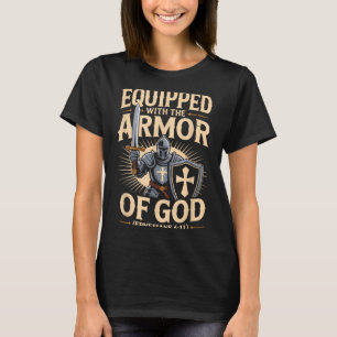 Camiseta Equipado Com A Armadura De Deus Versículo Da Bíbli