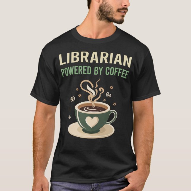 Camiseta Equipado Com Bibliotecas De Café (Frente)