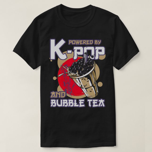Camiseta Equipado com Kand Bubble Tea Boba Tea KPOP 1 (Frente do Design)