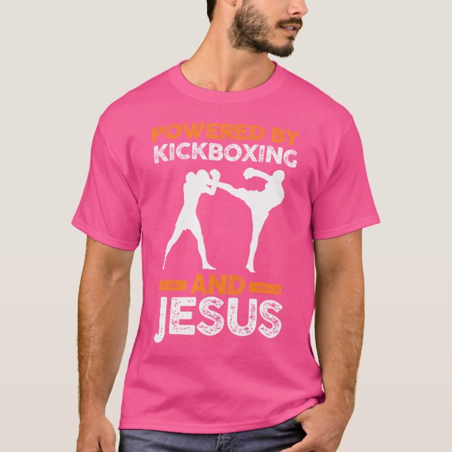 Camiseta Equipado Com Kickboxe E Jesus (Frente)