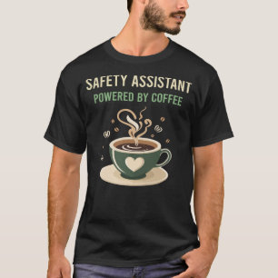 Camiseta Equipado Com O Assistente De Segurança Do Café